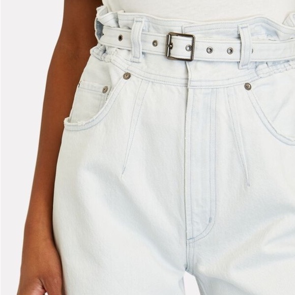 Agolde High Rise White and Blue Jeans Relaxed Fit - Picture 4 of 16